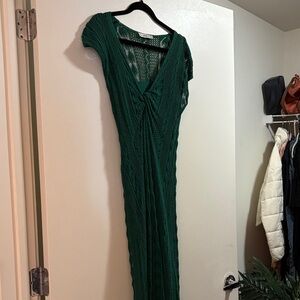 Zara Green Knit Maxi Dress